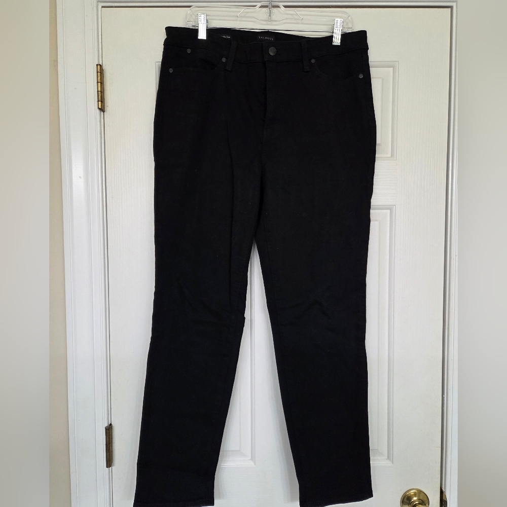 Talbots women's jeans Slim Ankle Jean size 12 black denim